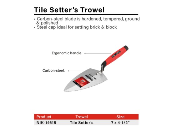 Tile Setter Powder Tile Setter’s Trowel