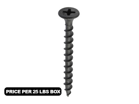 Tornillos para paneles de yeso de rosca fina, 25 libras